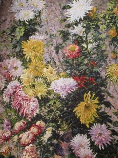 White and Yellow Chrysanthemums by Gustave Caillebotte